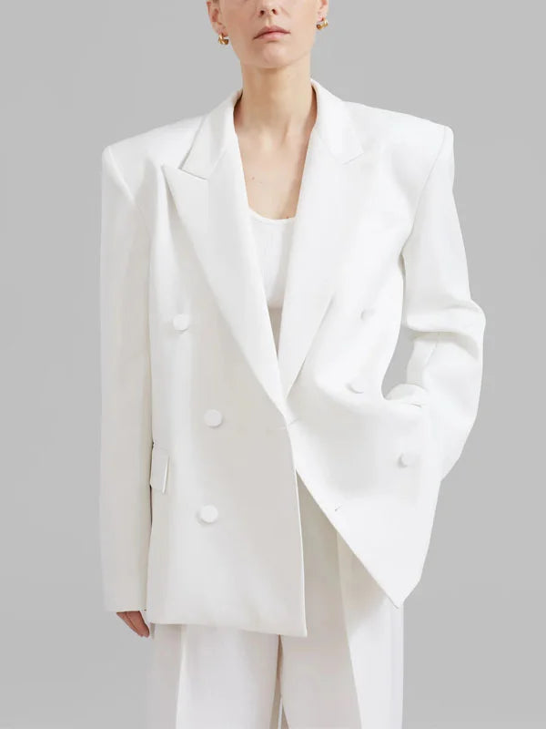 Sofia | Blazer Bianco Oversize Doppiopetto
