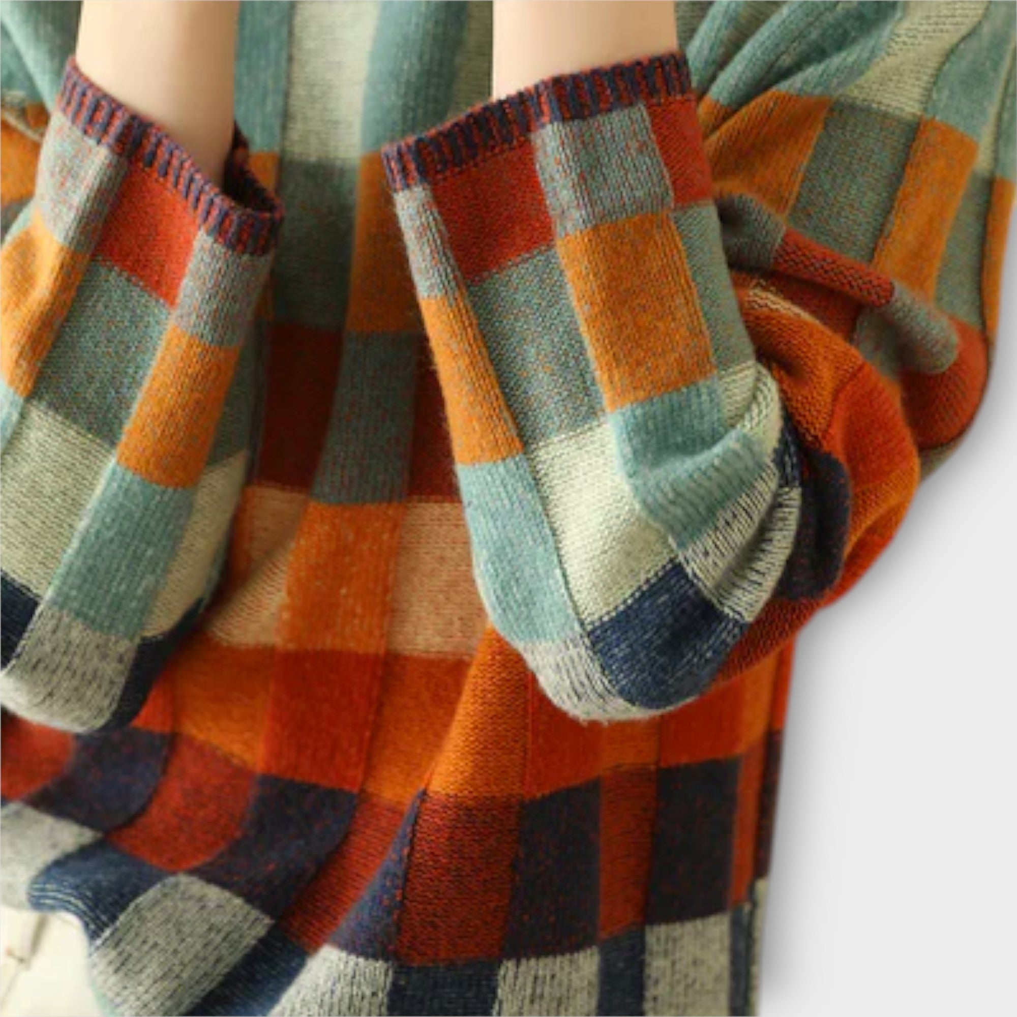 Erika - Maglione con Collo Alto Patchwork