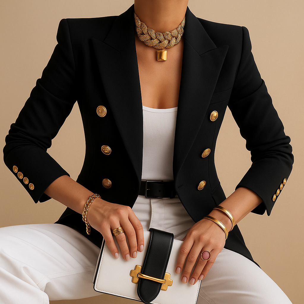 Elegante blazer lungo per donne | Lavina
