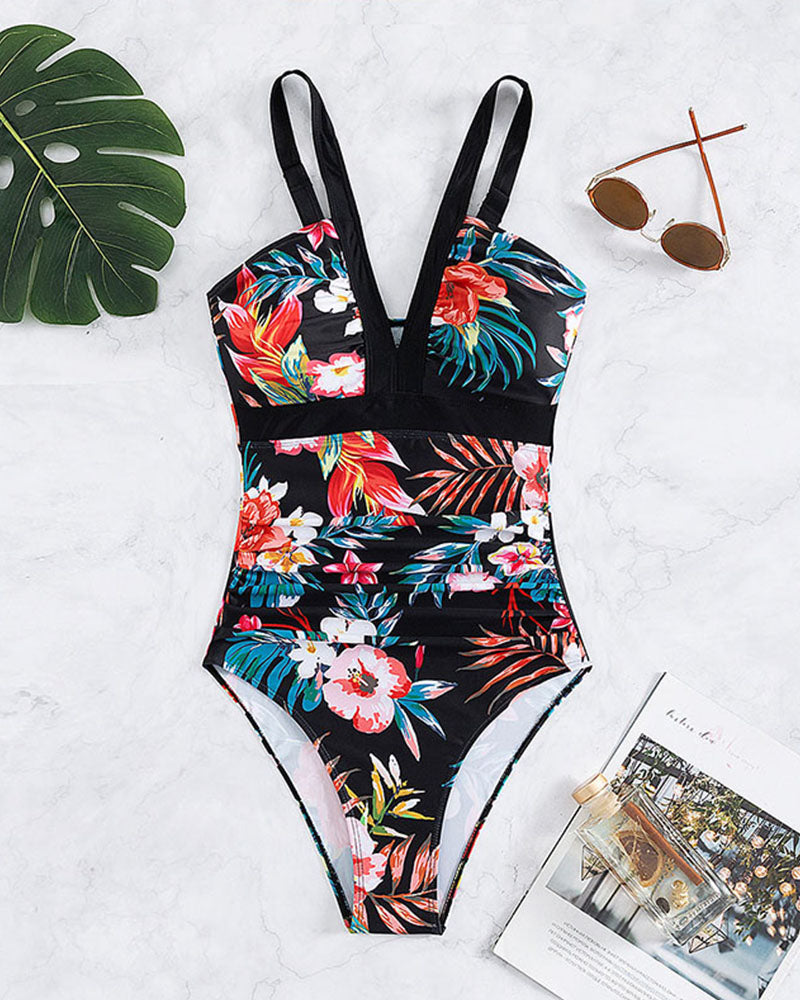 Victoria™ | Chic Floral Print One-Piece Swimsuit