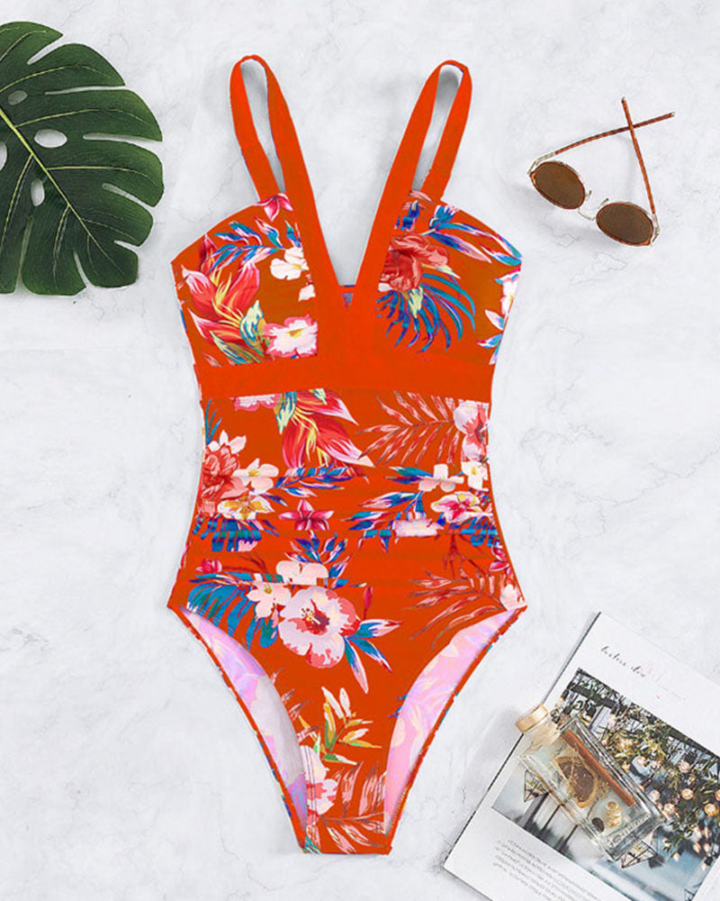 Victoria™ | Chic Floral Print One-Piece Swimsuit