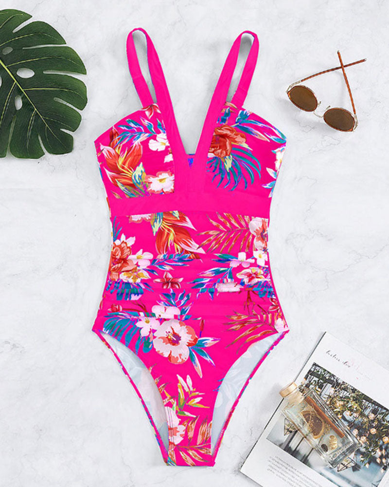 Victoria™ | Chic Floral Print One-Piece Swimsuit