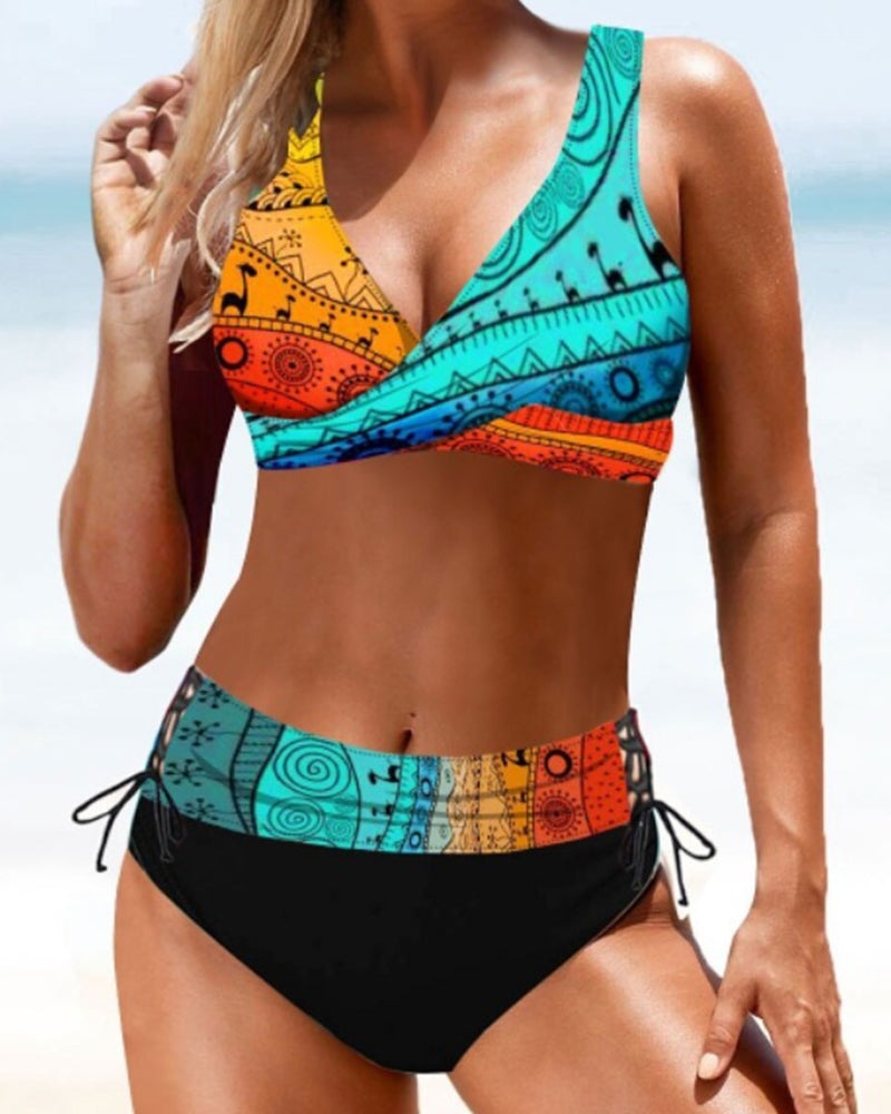 Earle - Colourful Bikini Swimsuit