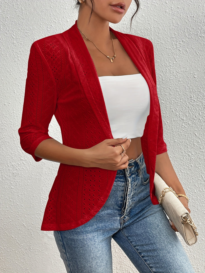 Seasonal Fashion Casual Open- Solid Cardigan Jacket