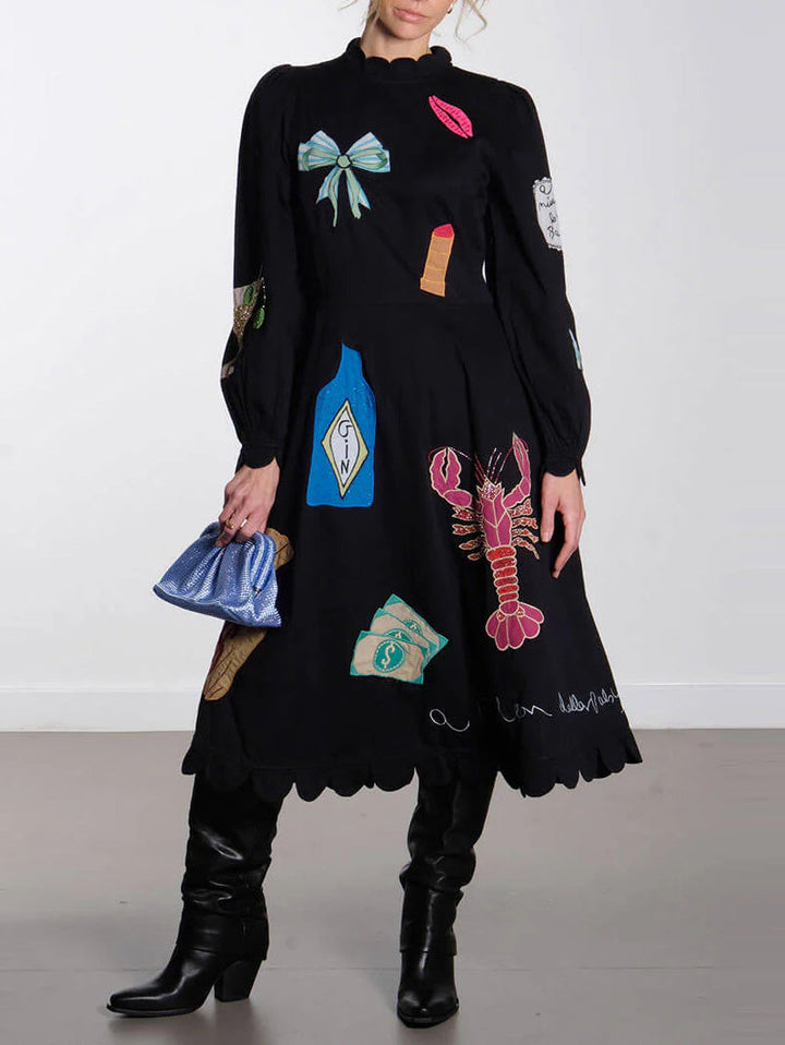 Sofia™ | Abito Midi Crustacea Scallop Dress