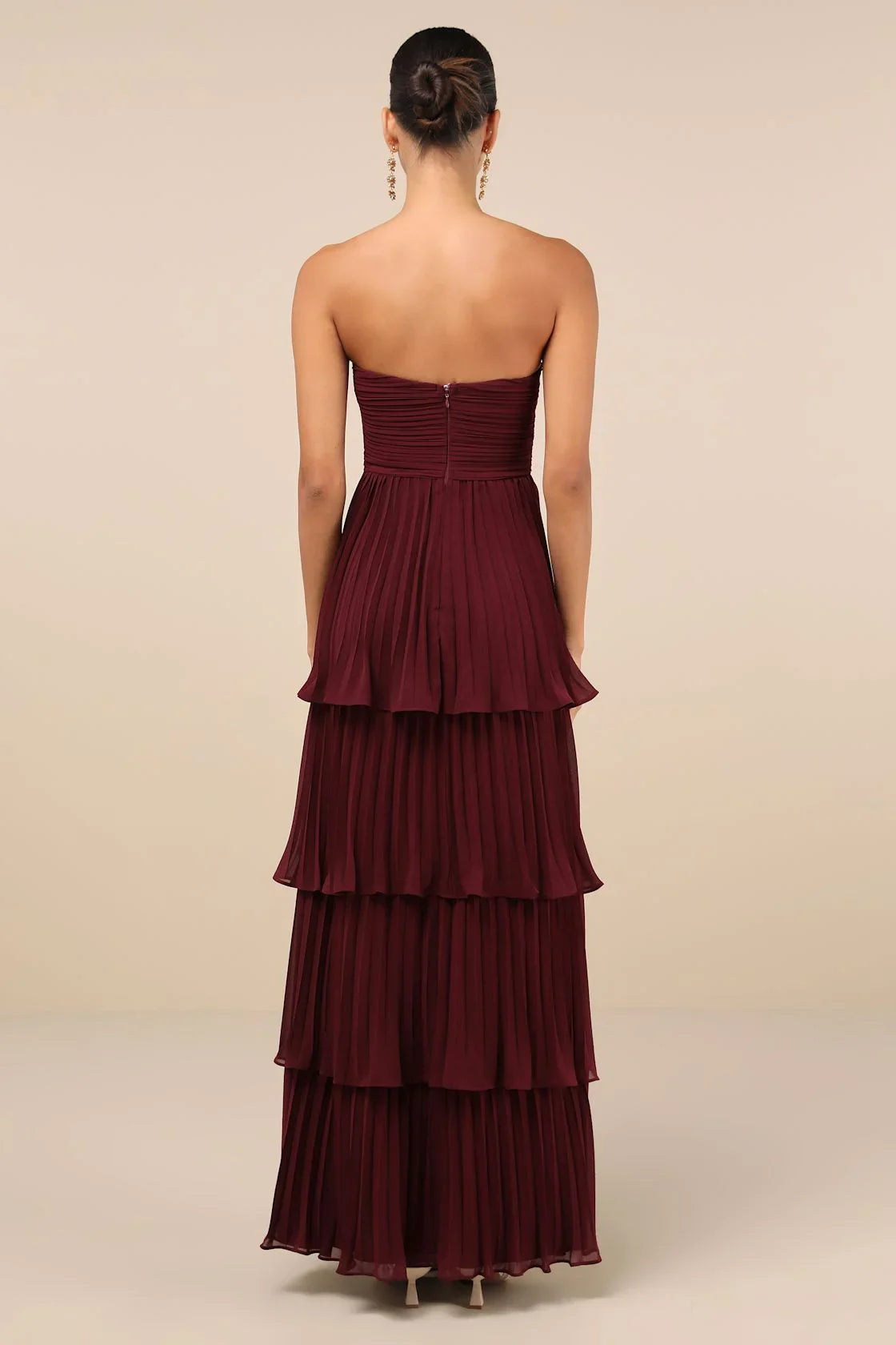 Victoria™ | Plum Purple Strapless Tiered Maxi Dress