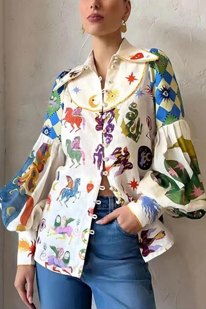 Sofia™ | Camicia Elegante con Maniche a Palloncino