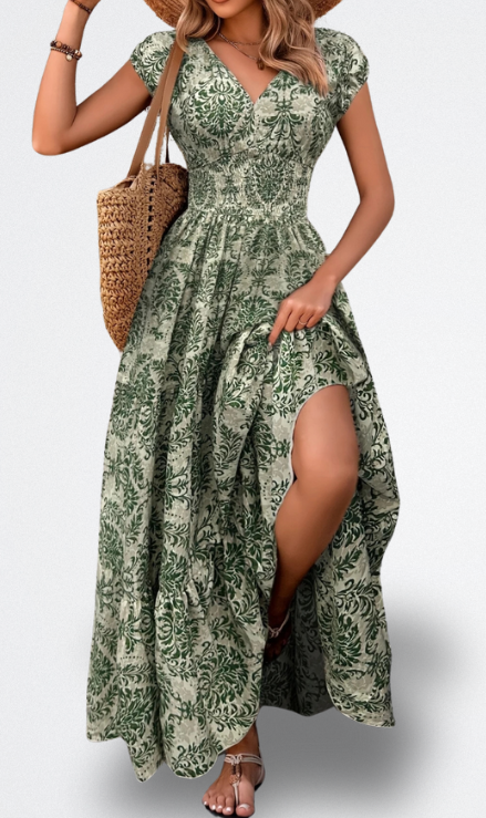 Zafira Vestito Lungo con Stampa Floreale