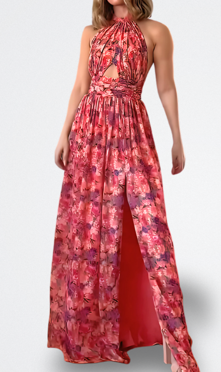 Isa Luna | Vestito Floreale con Schiena Scoperta