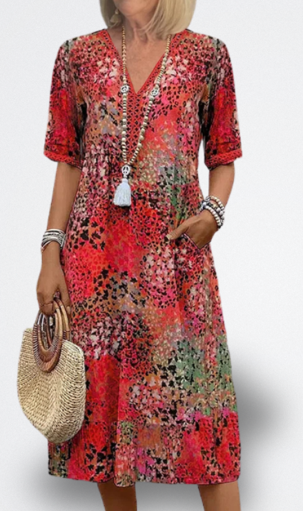 Vestito Midi Vibrante Florencia