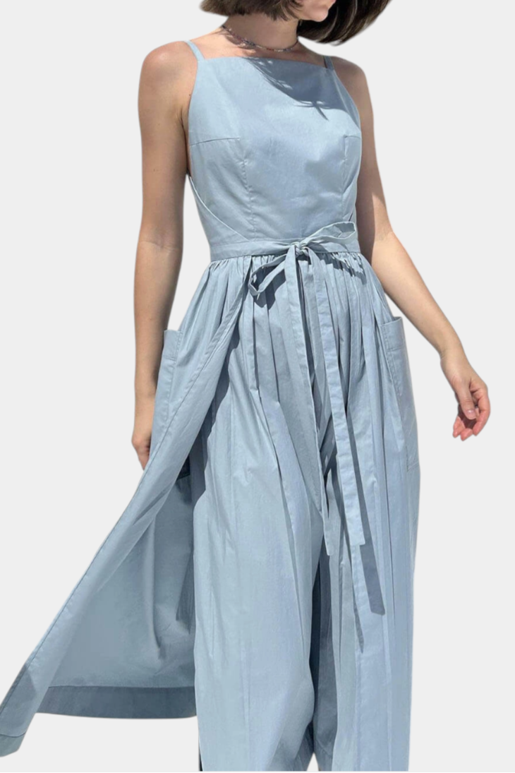 Dezi Vestito Lungo con Lacci Laterali