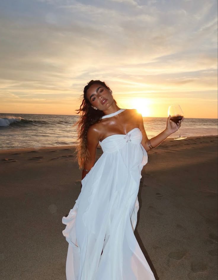 Collins | Abito Maxi Senza Spalline con Rouches