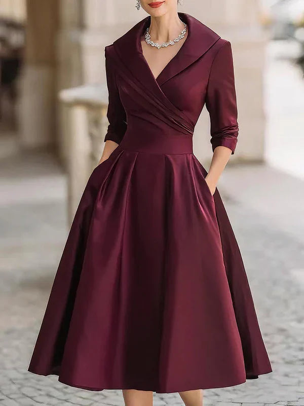 Lina - Abito midi elegante con stile vintage