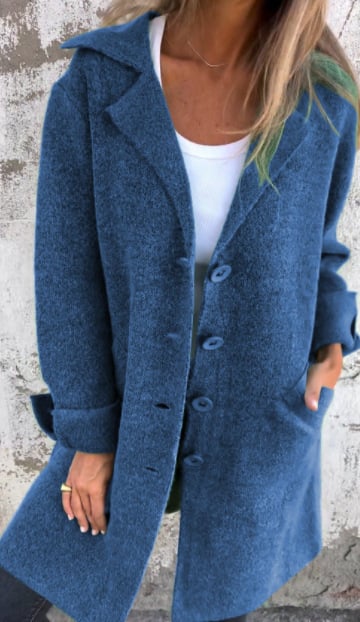 Victoria™ | Stylish Wool Coat with Elegant Buttons