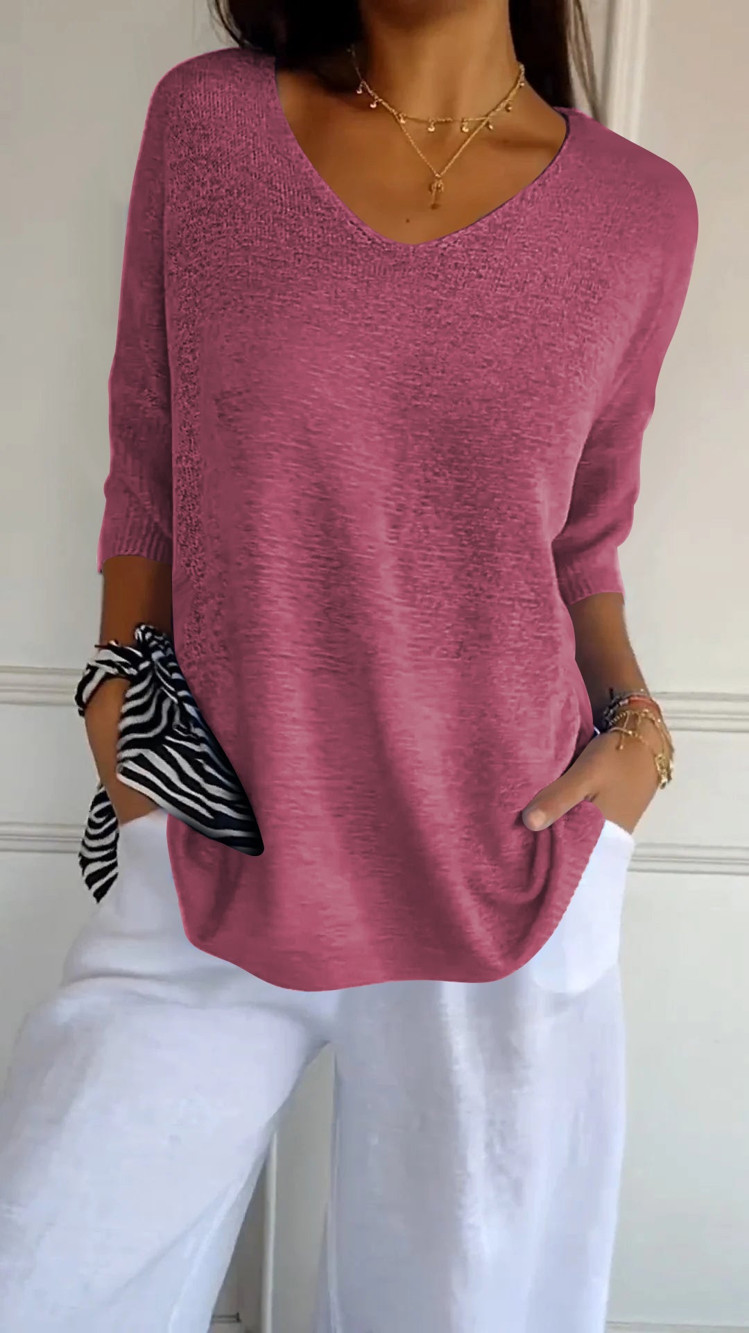 Anna - Oversized Shirt with V-Neck