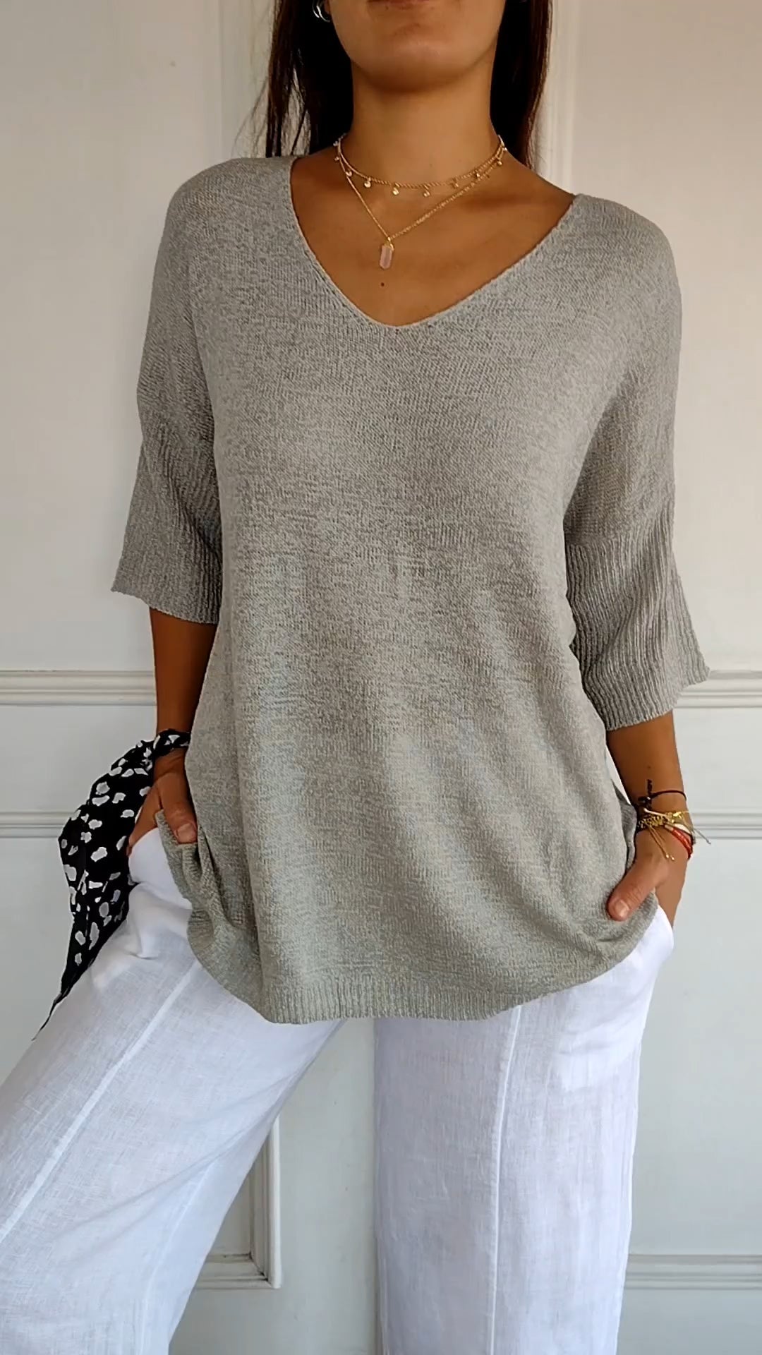 Anna - Oversized Shirt with V-Neck