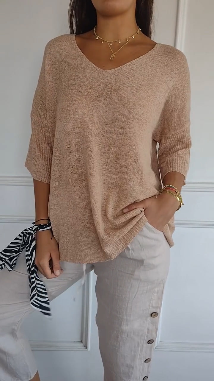 Anna - Oversized Shirt with V-Neck