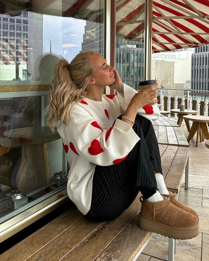 Sofia™ | Amora - Maglione a Forma di Cuore Accogliente