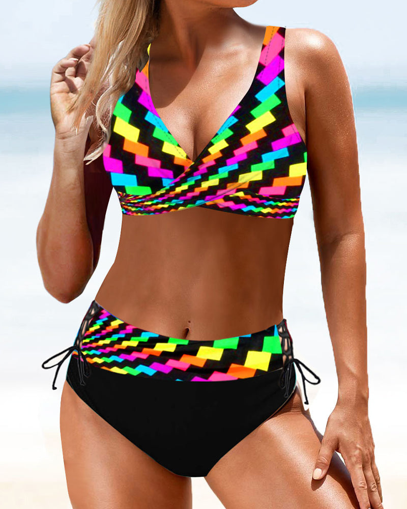 Earle - Colourful Bikini Swimsuit