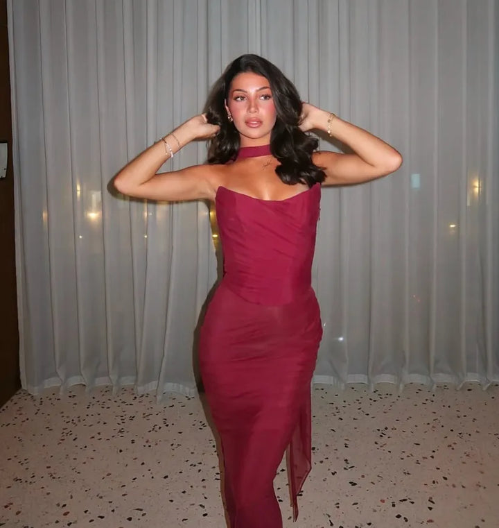 Aniyah | Abito Maxi Bodycon Senza Spalline