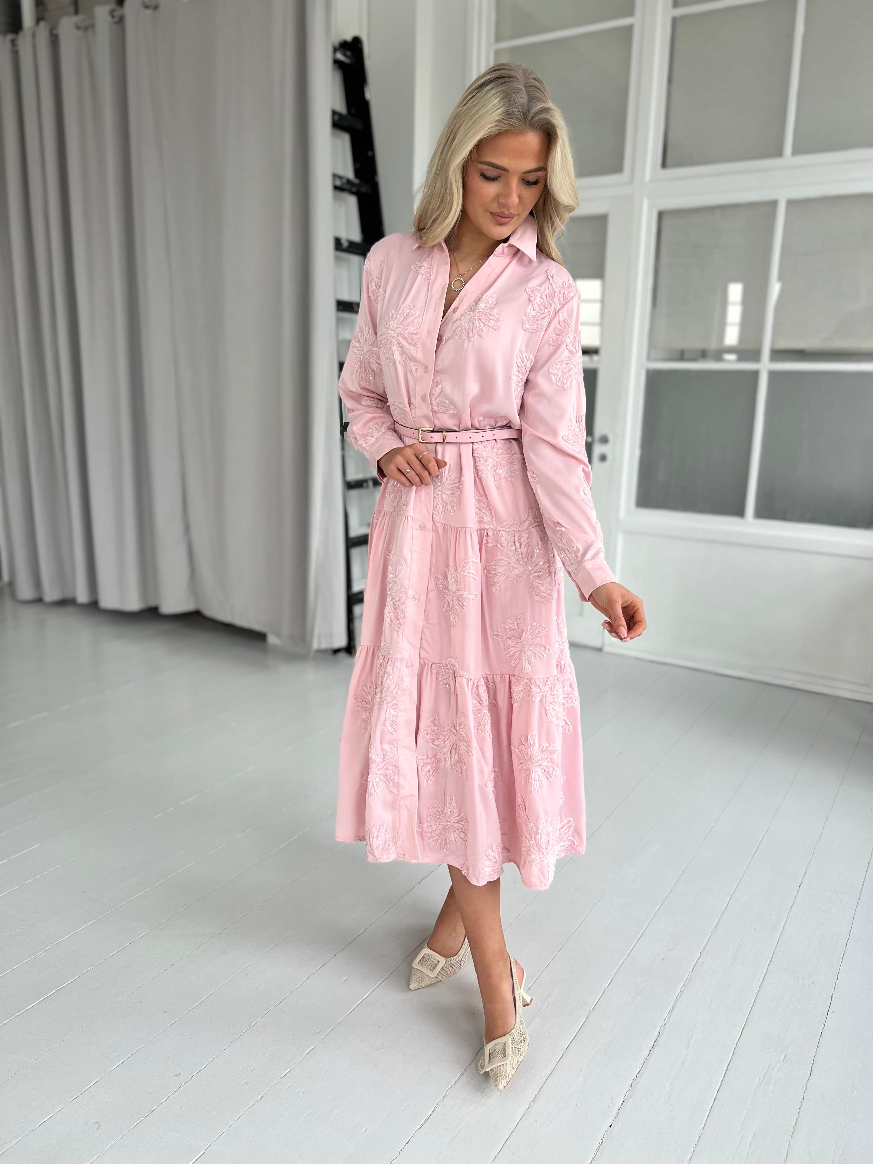 Victoria™ | Flam Pink Shirt Dress