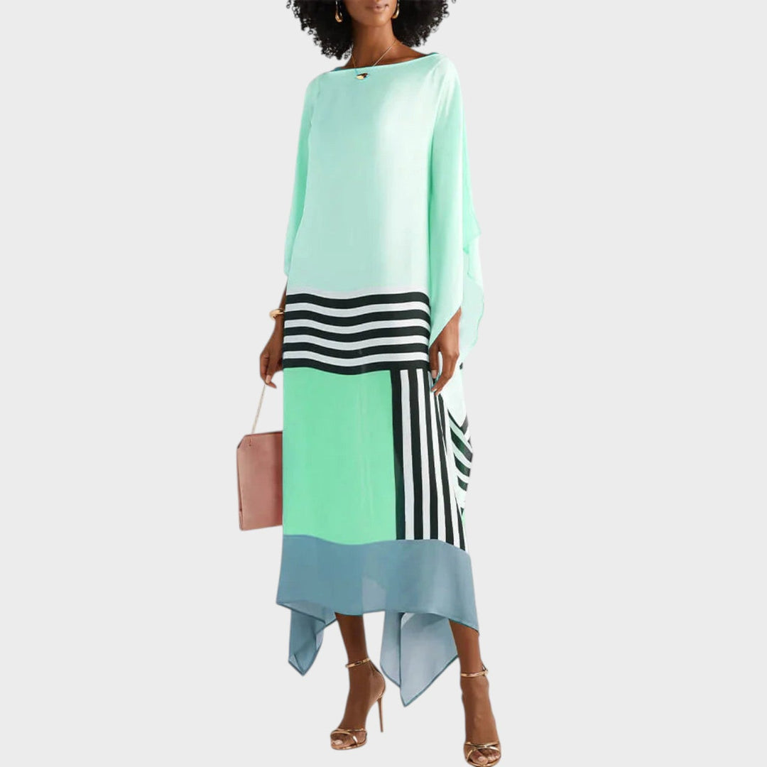 Iria | Caftão Elegante com Estampa Geométrica