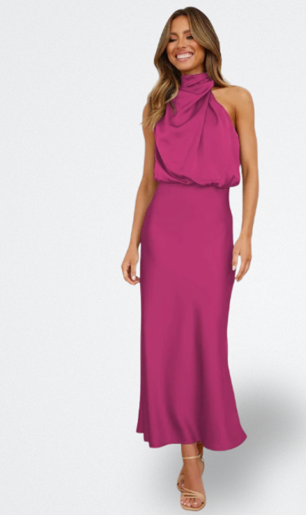 Niva | Abito Lungo in Satin