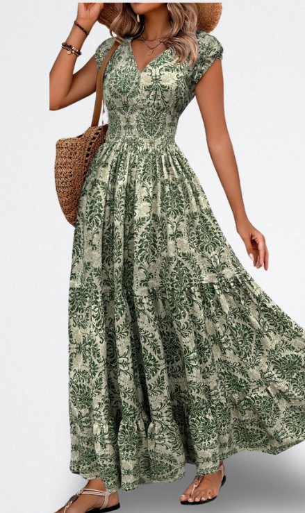 Zafira Vestito Lungo con Stampa Floreale