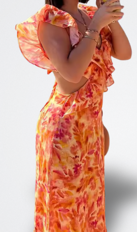 Marisela Vestito Estivo con Volant