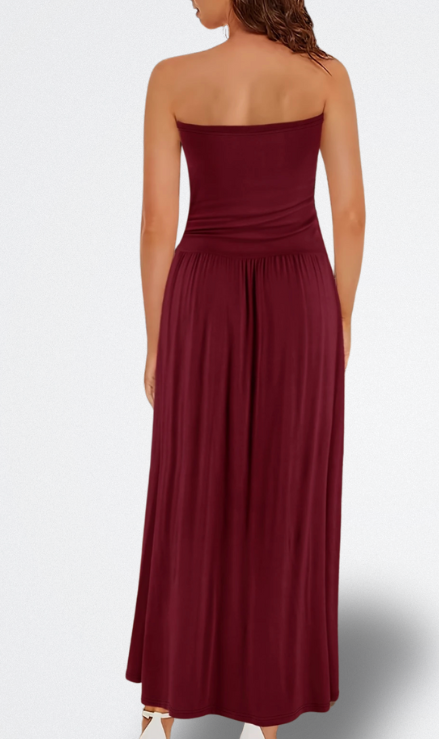 Mara Vestito Midi Senza Spalline