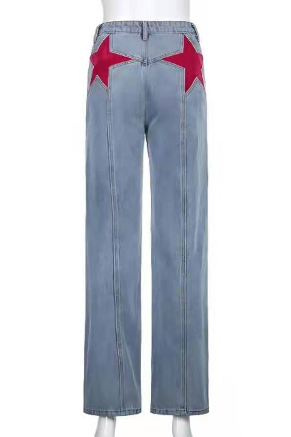 Sofia™ | Pantaloni cargo in denim a vita alta