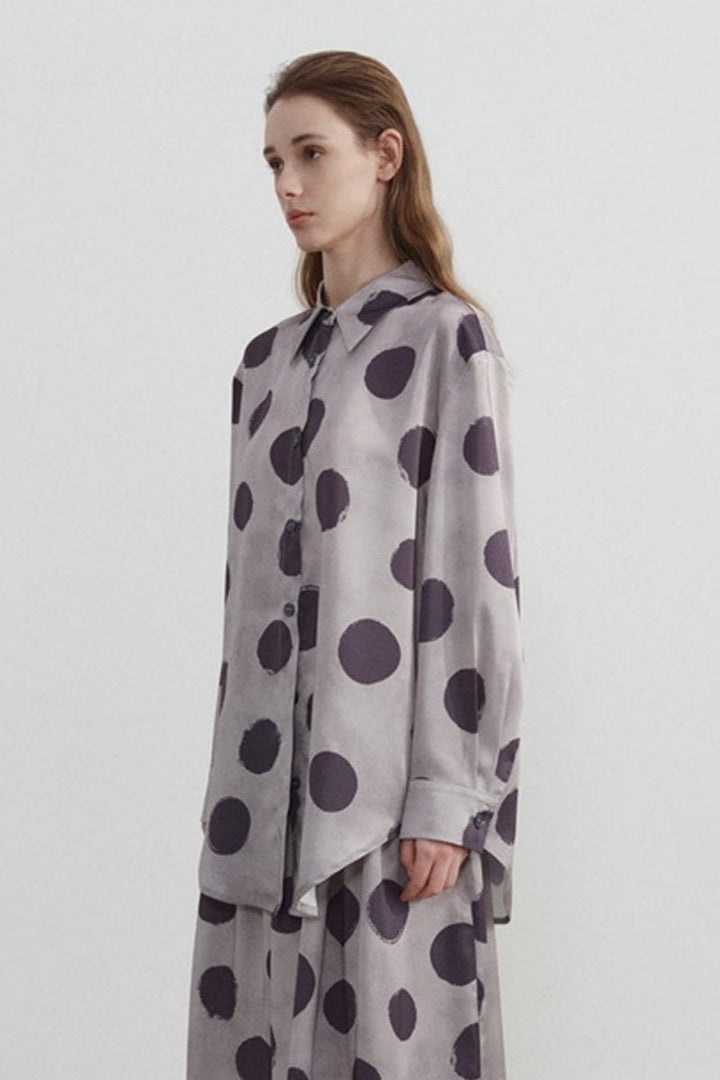 Sofia™ | Camicia a maniche lunghe con stampa a pois