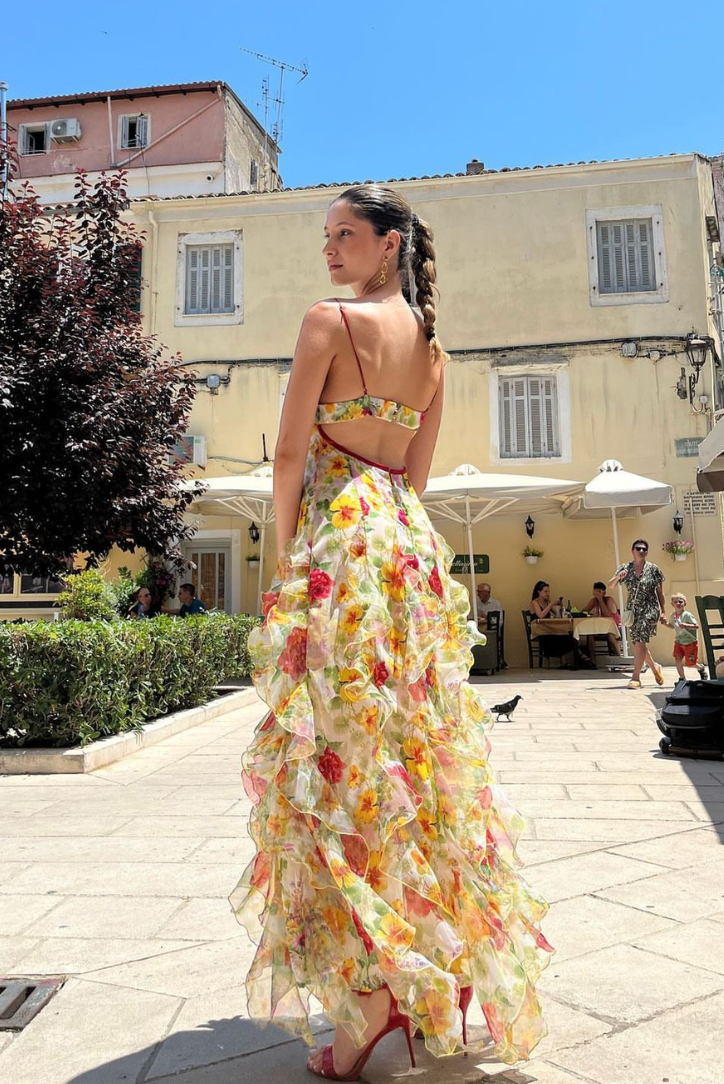 Saskia | Abito Maxi con Volant