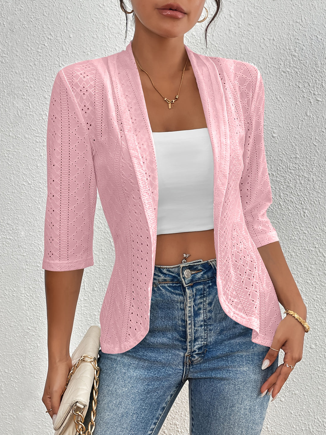 Seasonal Fashion Casual Open- Solid Cardigan Jacket