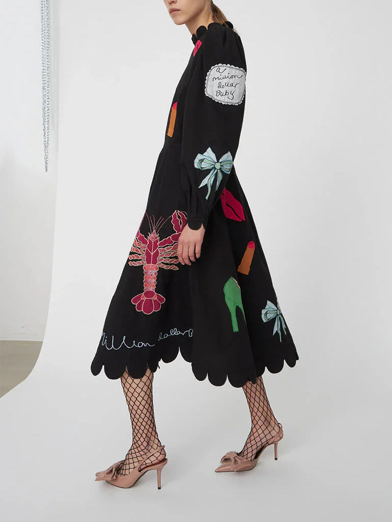 Sofia™ | Abito Midi Crustacea Scallop Dress