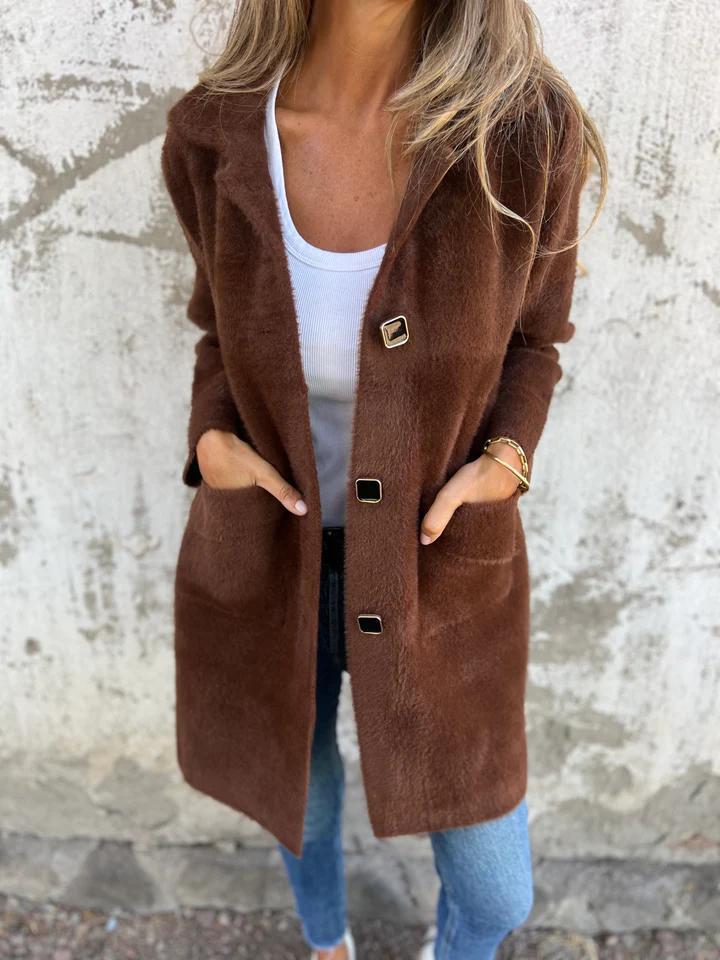 MARCE | Cappotto casual, a un solo petto, spesso con rever