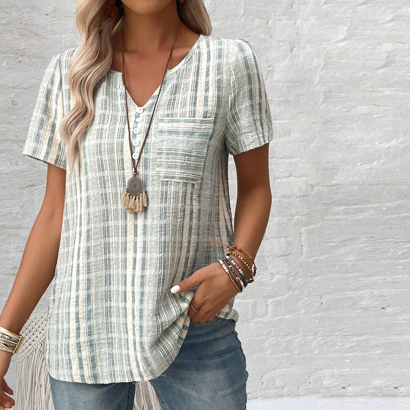 Victoria™ | Chic Casual Striped Blouse