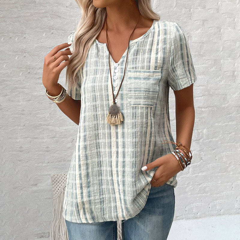 Victoria™ | Chic Casual Striped Blouse