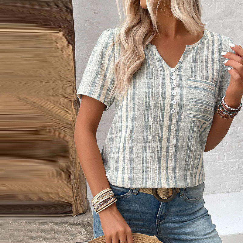 Victoria™ | Chic Casual Striped Blouse