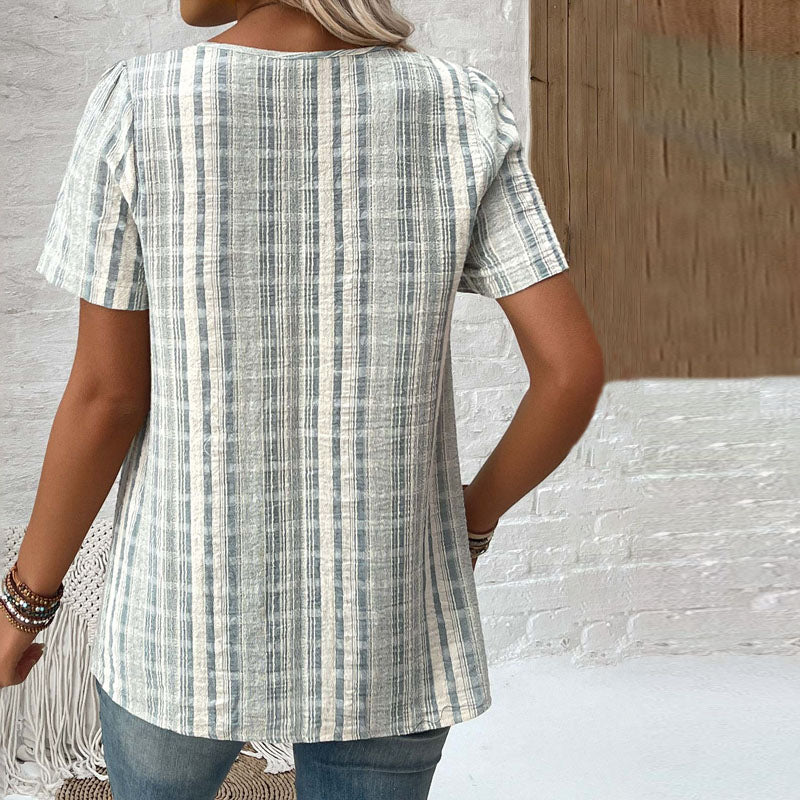 Victoria™ | Chic Casual Striped Blouse