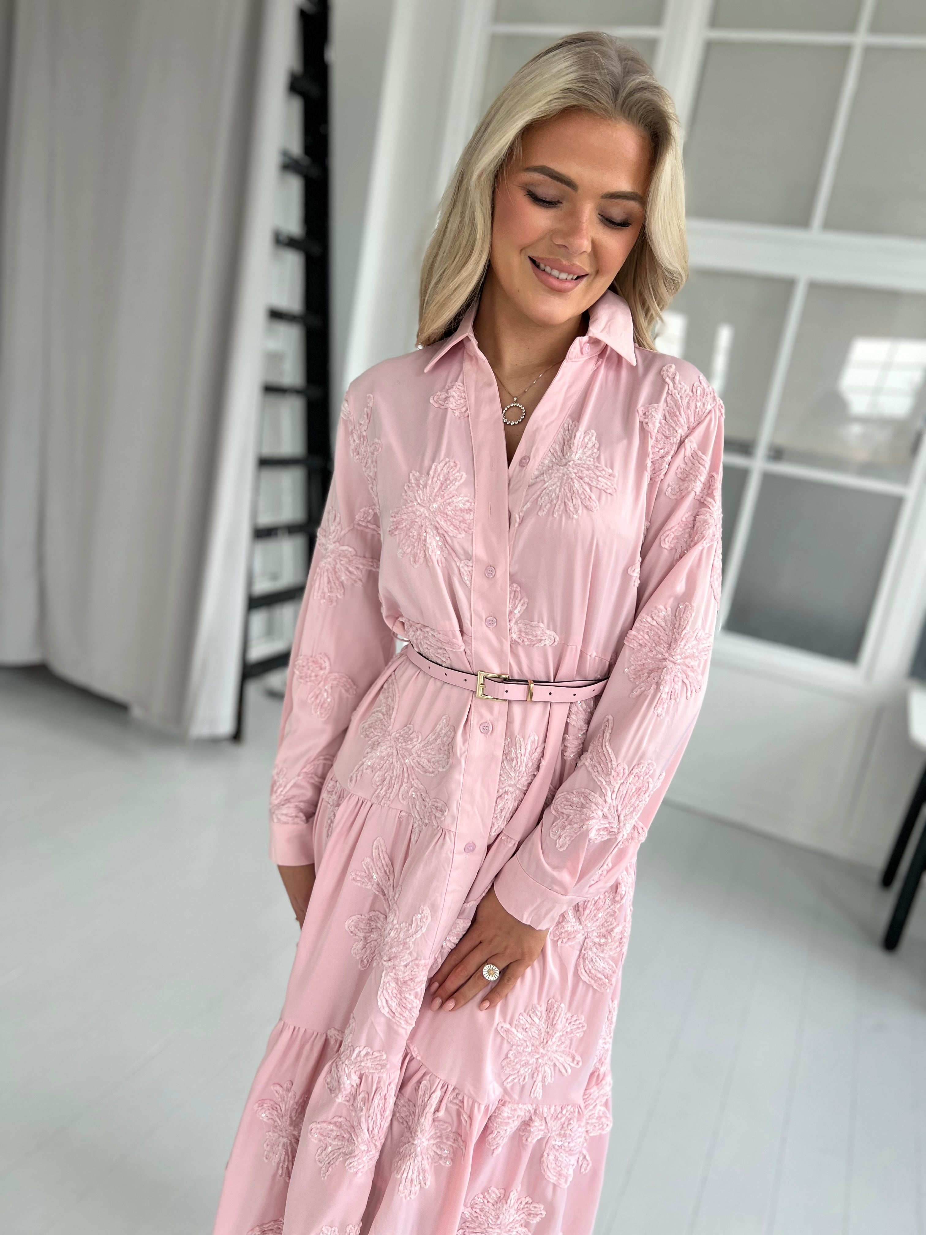 Victoria™ | Flam Pink Shirt Dress