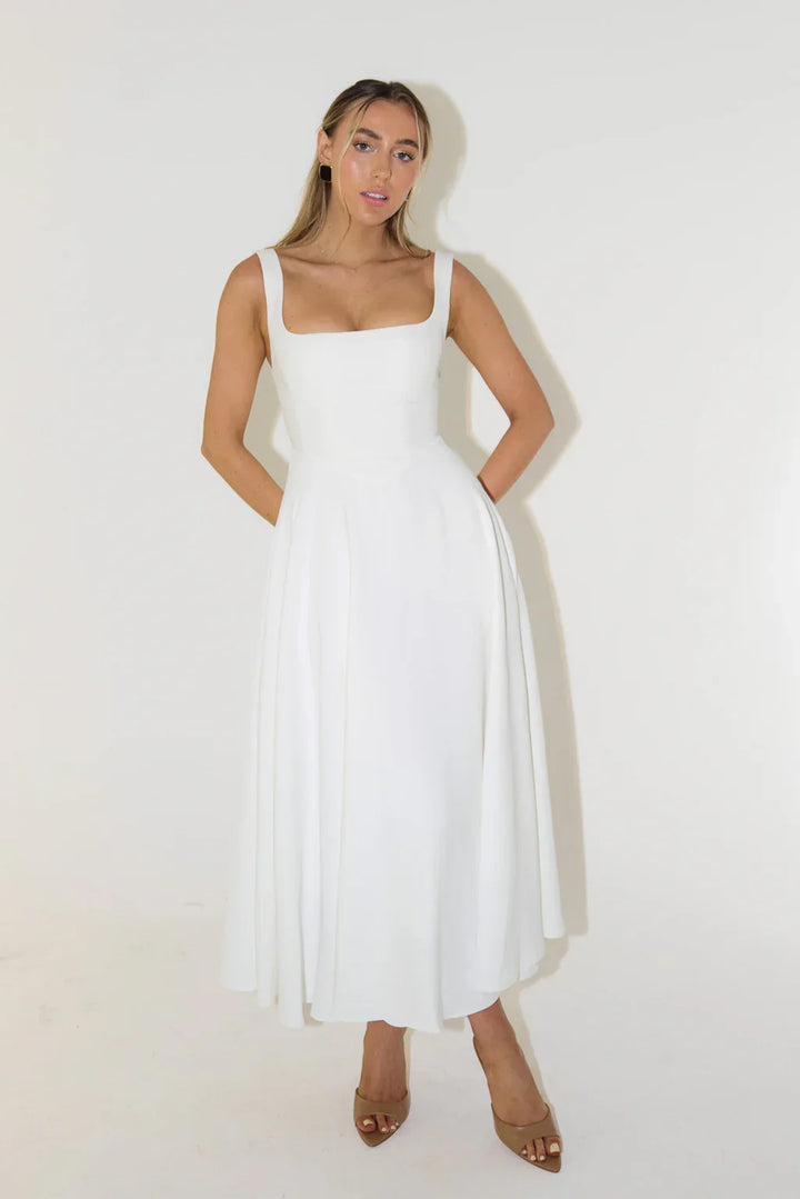 MARBELLA | Vestito con scollo quadrato