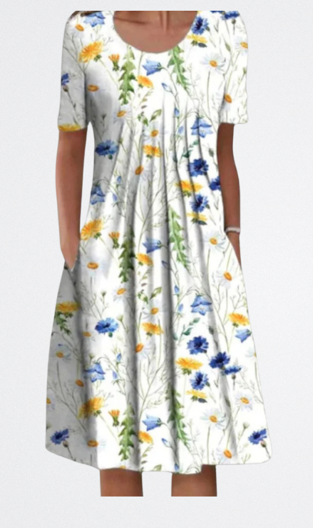 Ariana | Vestito Floreale che Valorizza la Figura