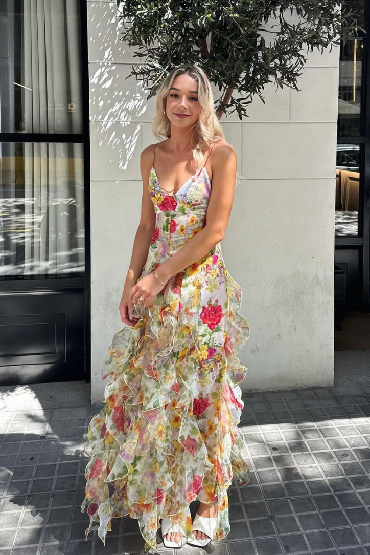 Saskia | Abito Maxi con Volant