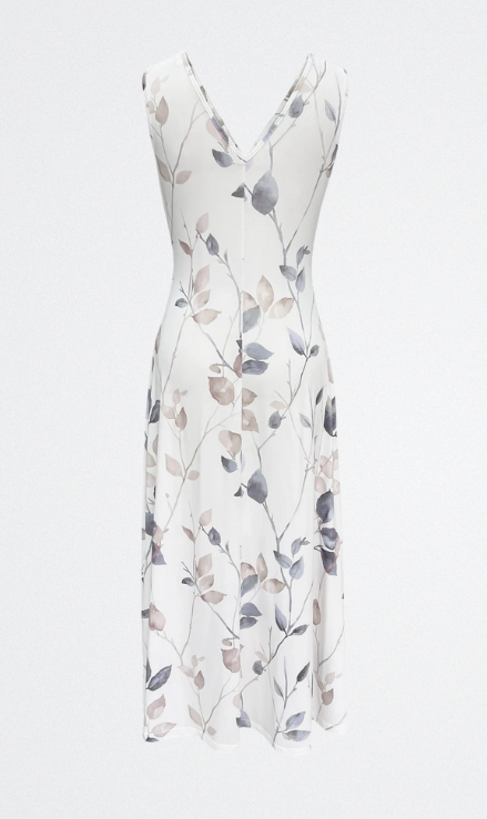 Vestito Lungo Elegante Sorelle con Fiori