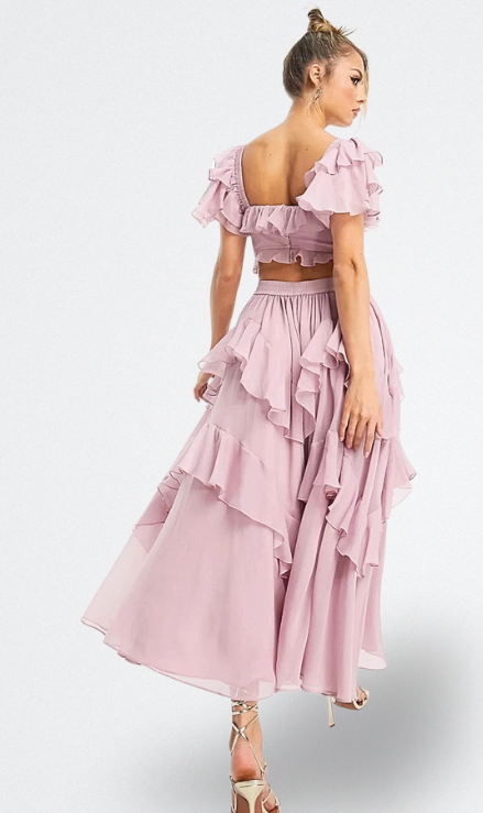 Lilou Vestito in Georgette con Volant