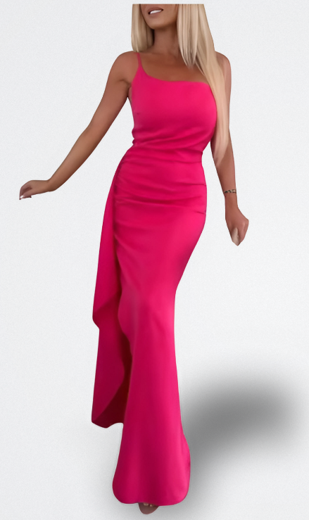 Selene Vestito Asimmetrico con Volant