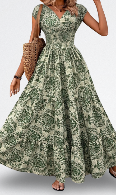 Zafira Vestito Lungo con Stampa Floreale