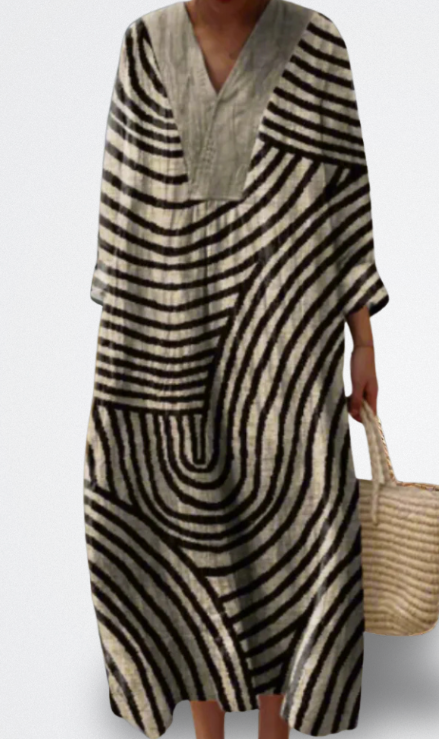 Rya Vestito Midi Elegante con Pieghe