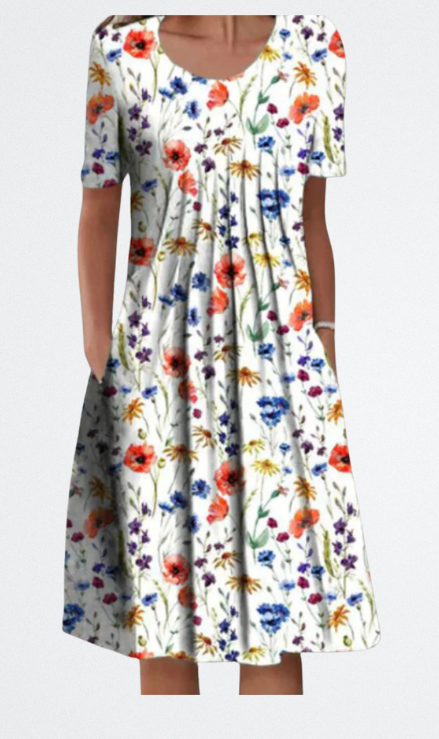 Ariana | Vestito Floreale che Valorizza la Figura